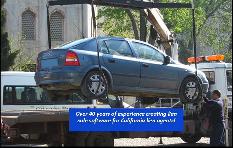 Vehicle being lifted by a tow truck